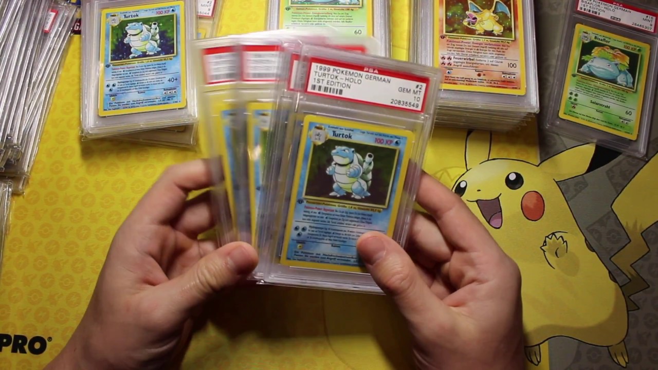Größte Pokemon PSA 10 1st Edition Basis Sammlung in Deutsch