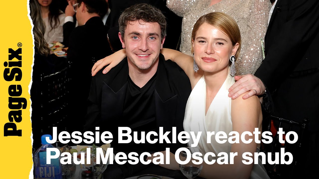 Jessie Buckley reacts to Paul Mescal Oscar snub