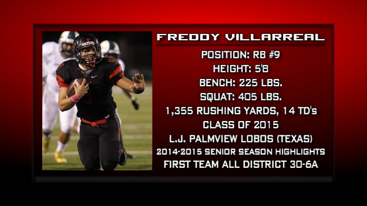 L.J. Palmview Lobos RB #9 Freddy Villarreal (Senior Highlights)