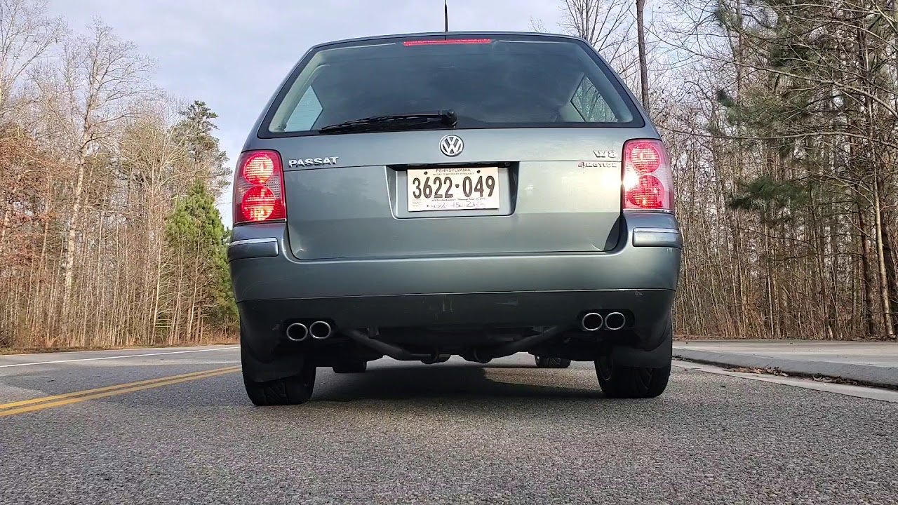2003 W8 Passat wagon with x pipe and Flowmaster mufflers revs and WOT take-off
