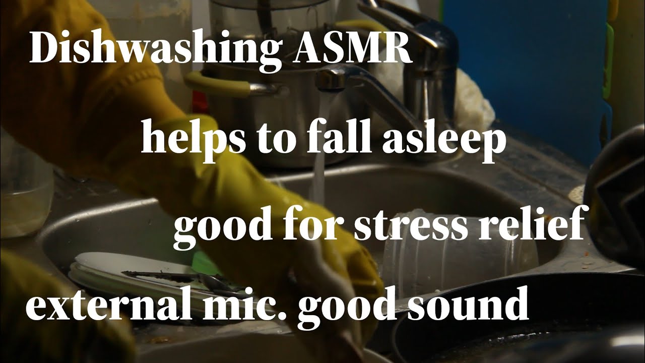 ASMR Washing the dishes. Stress relief. Good sound, Good mic. Two cameras