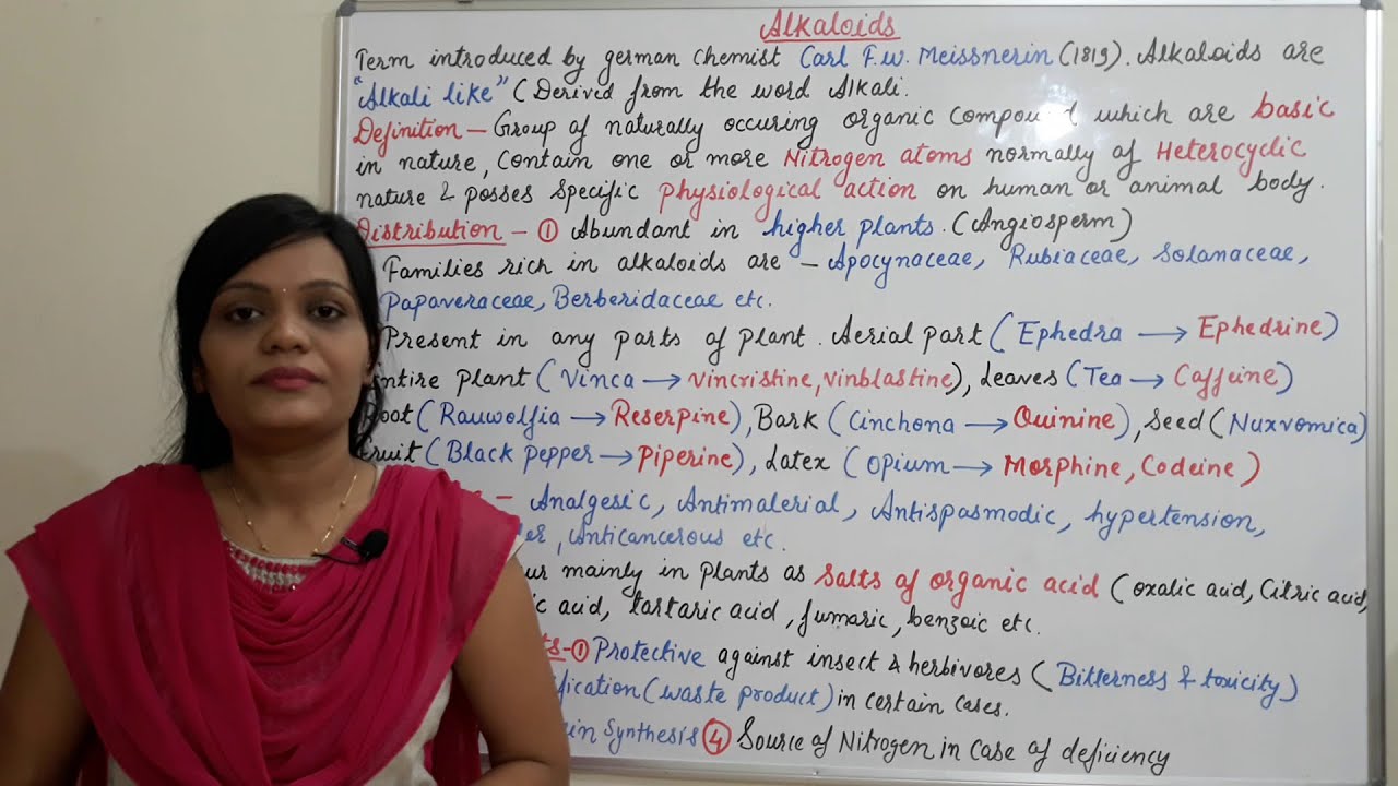 Class (45) = Alkaloids (Part 01) | Introduction to Alkaloids (Occurence, Distribution & Uses)