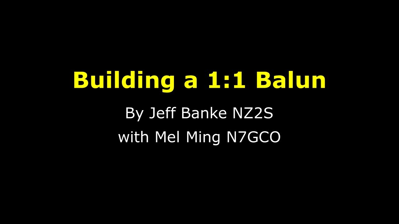 How to build a 1:1 balun