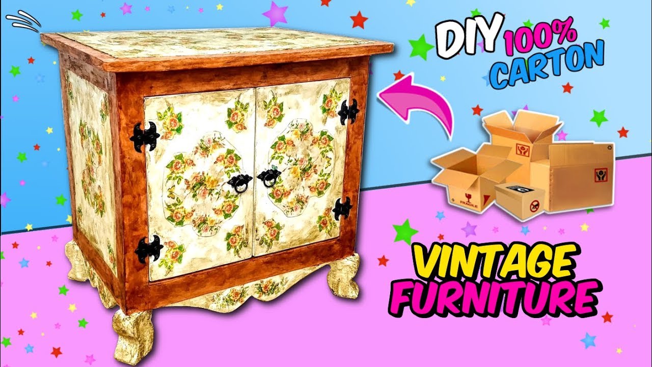 CRAFTS MADE WITH CARTON - DIY BEDSIDE TABLE