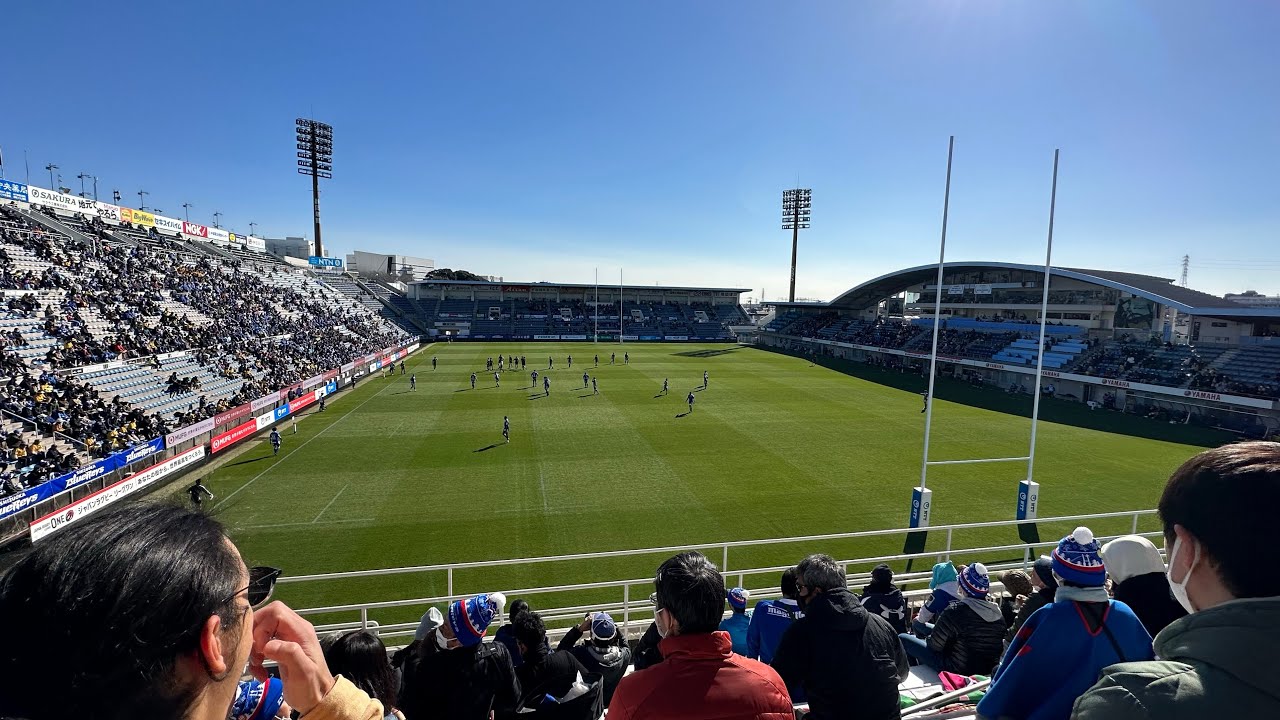 Primeira vez em um Jogo de Rugby no Japão ( Blue Revs Team)