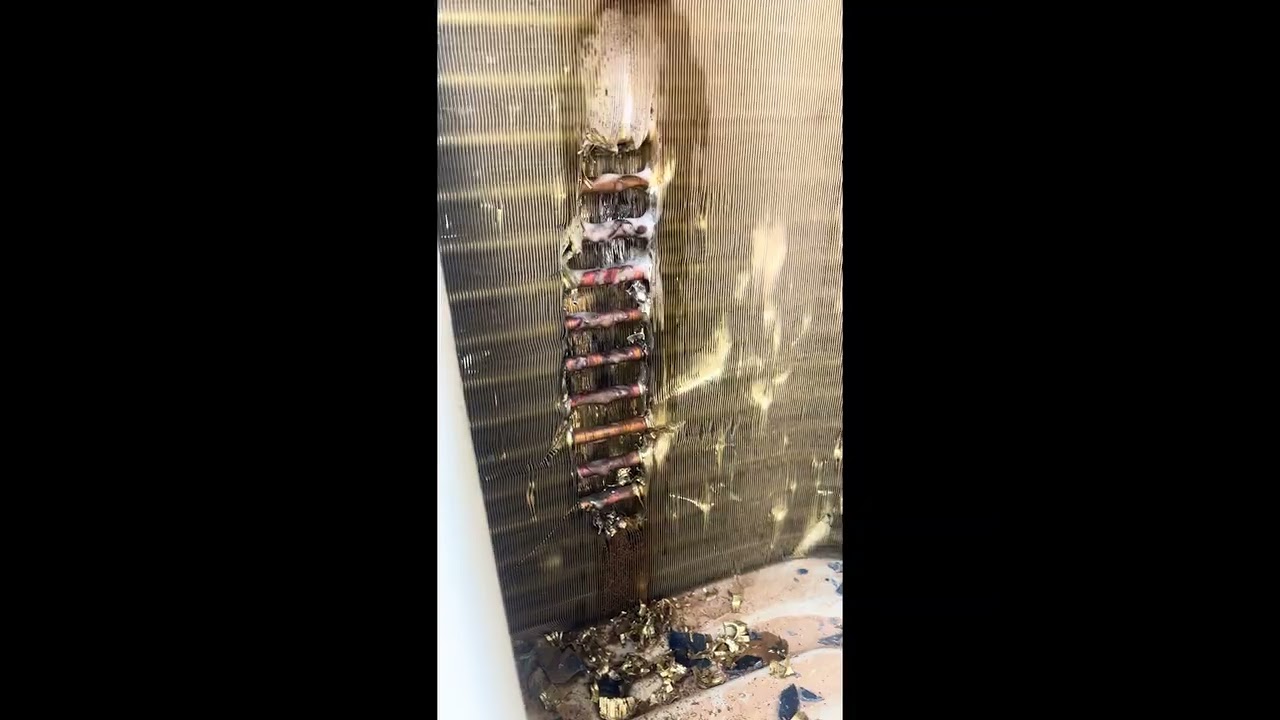 #midea 2Ton Split type unit how to repair leakage#ac fan blade change???#hvac