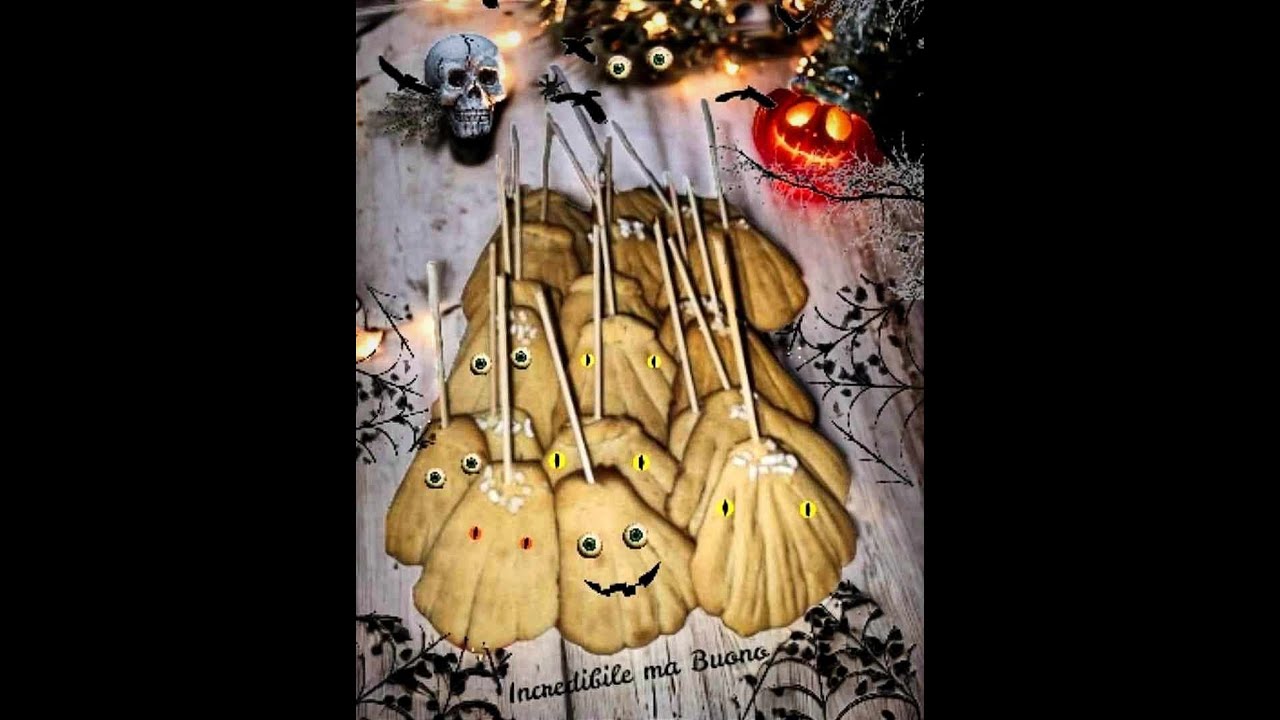 Video Scope delle streghe, biscotti di Halloween all'arancia, senza glutine e vegani