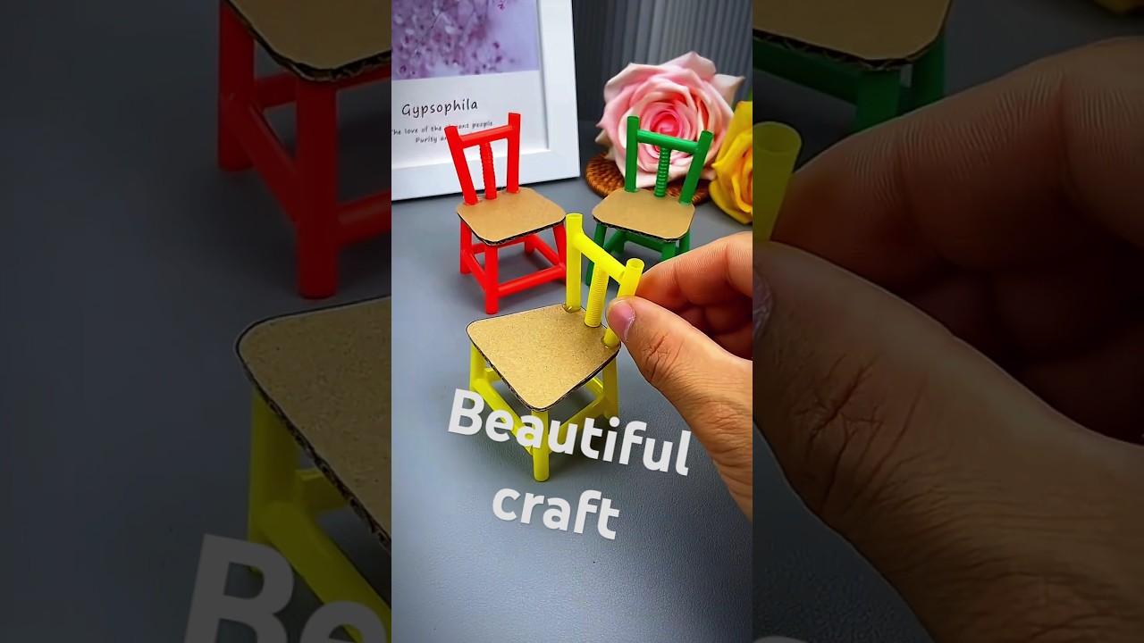 Chair craft from paper with pipe ✅  Make small chair from cardboard✅