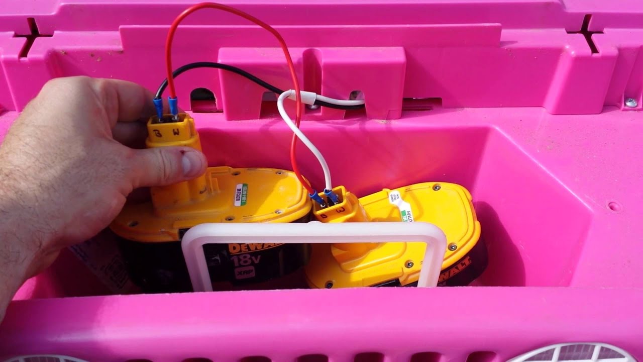 Powerwheels running 36volts dewalt batteries