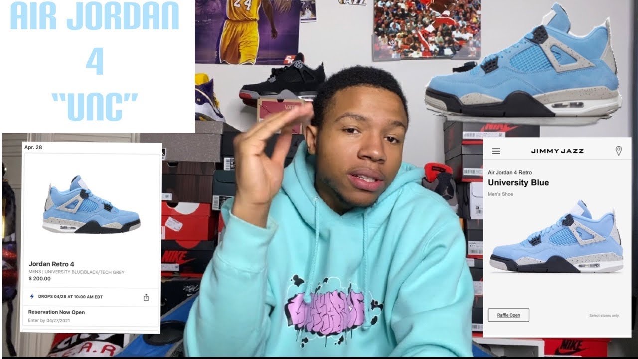 AIR JORDAN RETRO 4 “UNIVERSITY BLUE” | RAFFLES UP FOR CHAMPS , FOOTLOCKER & FOOTACTION | FLX APP