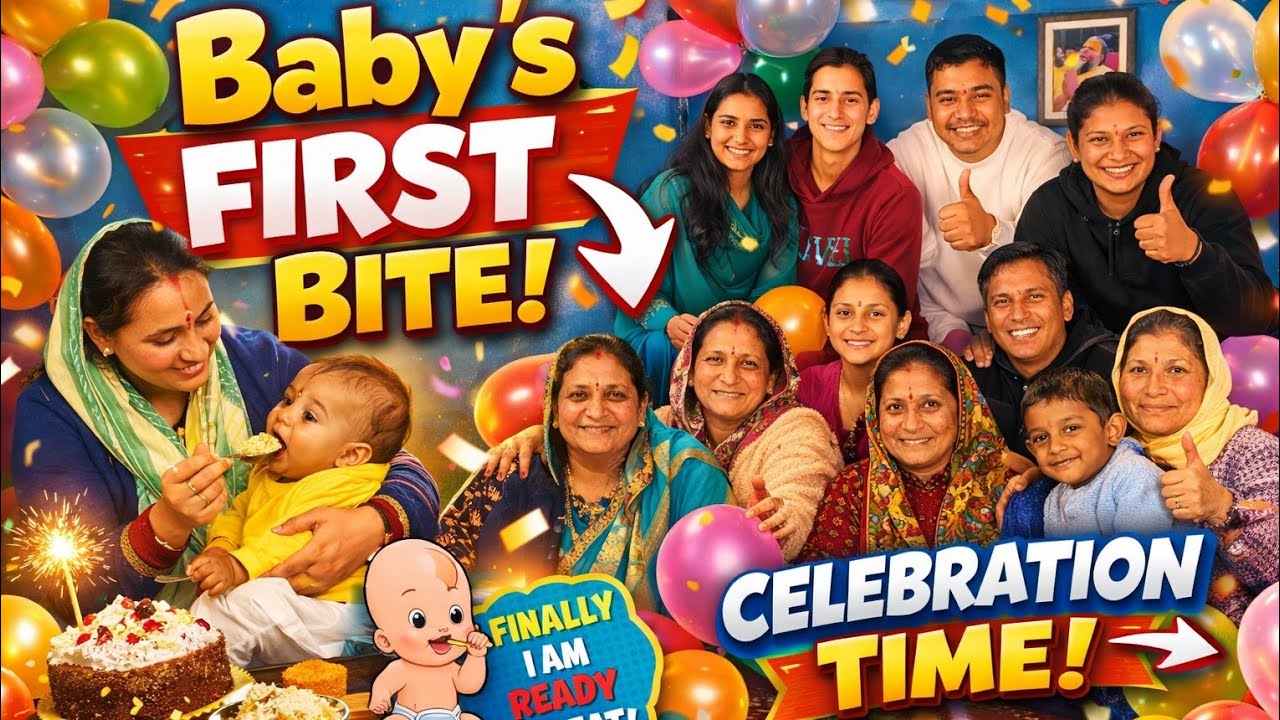 Baby ne pehli baar khana khaya 😍 Emotional Family Moment!