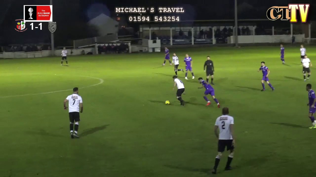 Cinderford Town v Merthyr Town FA Trophy 1st Round highlights 29th October 2019