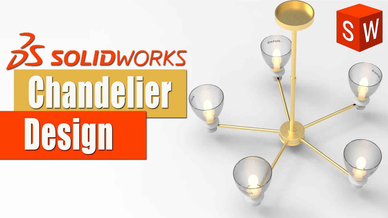 Beautiful Chandelier Design in SolidWorks | Solidworks Tutorial | 3d Modeling Tutorial