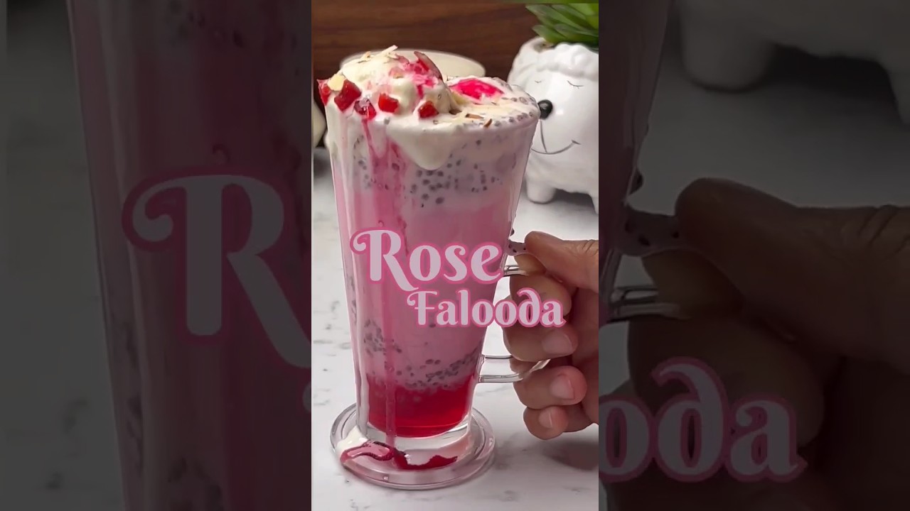 rose falooda recipe... #falooda
