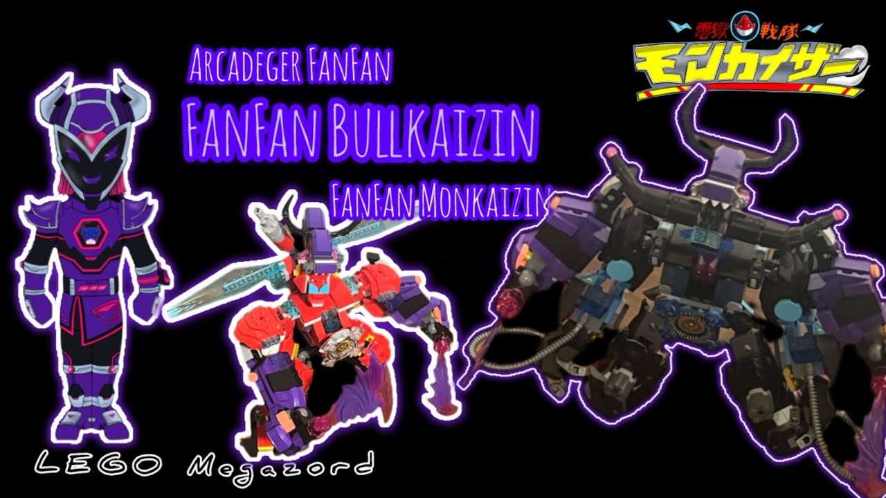 Monkaizer: Arcadeger FanFan/ FanFan Monkaizin & FanFanBullkaizin 👸(LEGO Megazord)