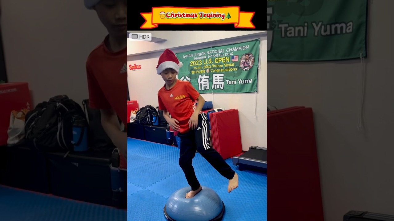Christmas training🎅taekwondo kid👣 YUMA TANI🇯🇵Sailus榊原道場 テコンドー 谷侑馬#tkd #クリスマス #christmas #xmas