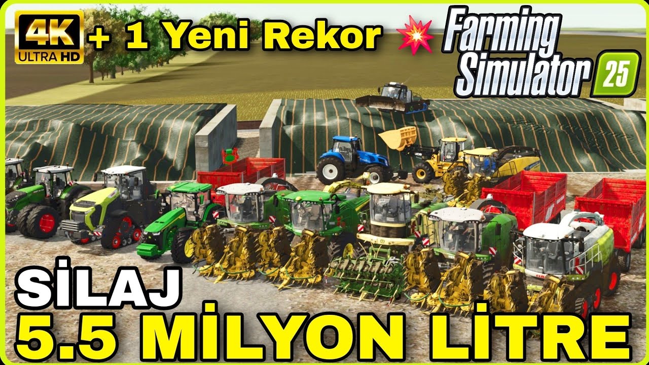 TÜM EKİPLE 710 DÖNÜM TARLADAN TOPLAMDA 5.5 MİLYON LİTRE MISIR SİLAJI YAPTIK ● Farming Simulator 25