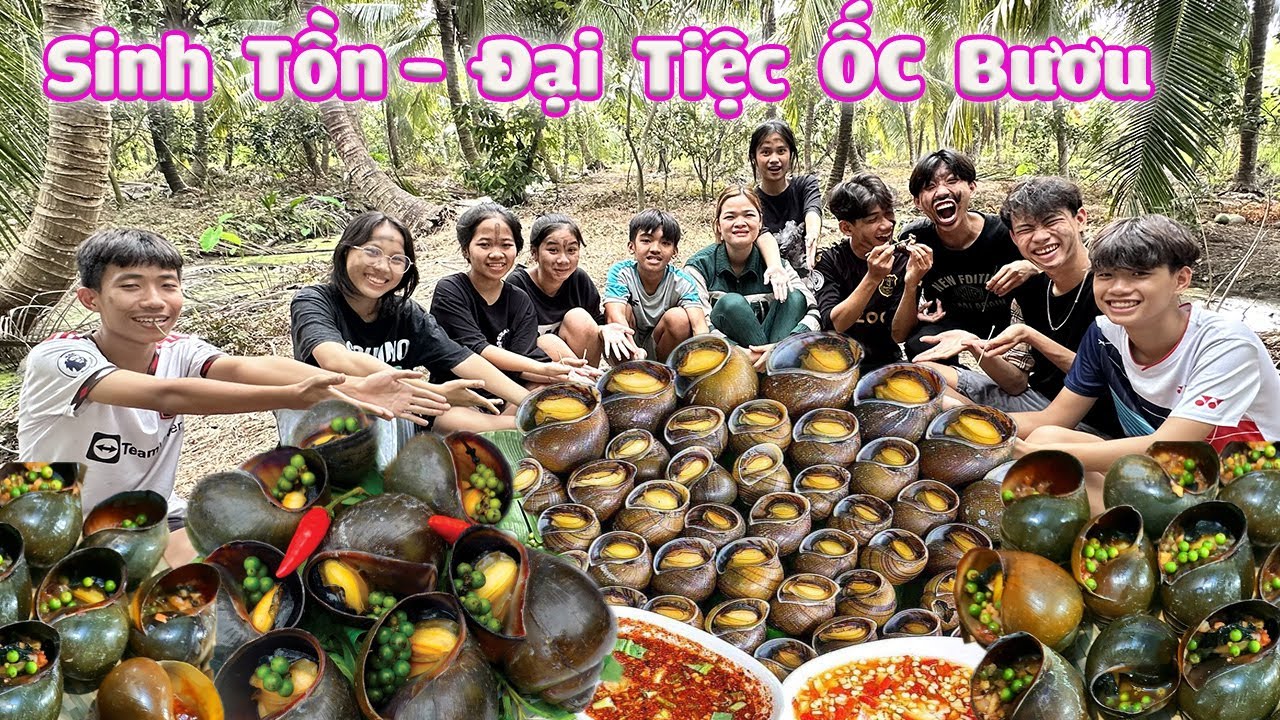 Thử Thách Sinh Tồn Chỉ Được Bắt Ốc Bươu - Có Thành Viên Mới #trangandvinh