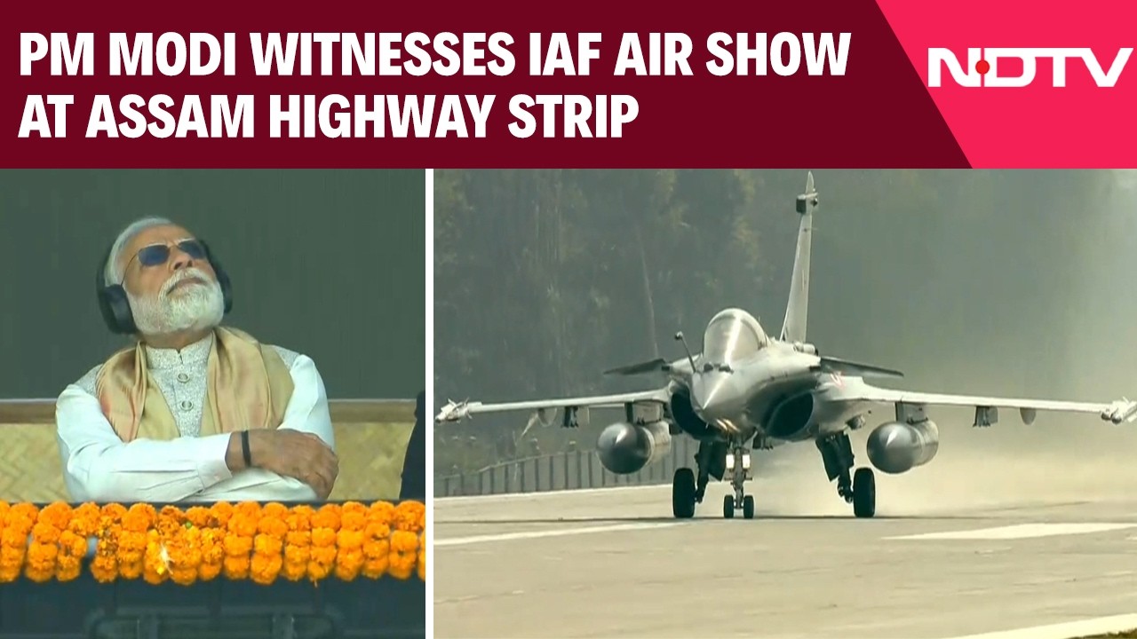 PM Modi Witnesses IAF Spectacular Air Show At Dibrugarh ELF Featuring Sukhoi Su-30MKI & Rafale