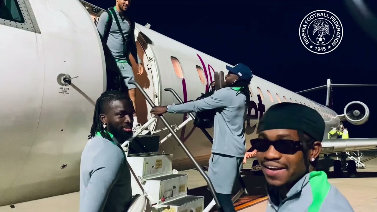 Super Eagles land in Bloemfontein, South Africa - 2026 FIFA World Cup Qualifiers 