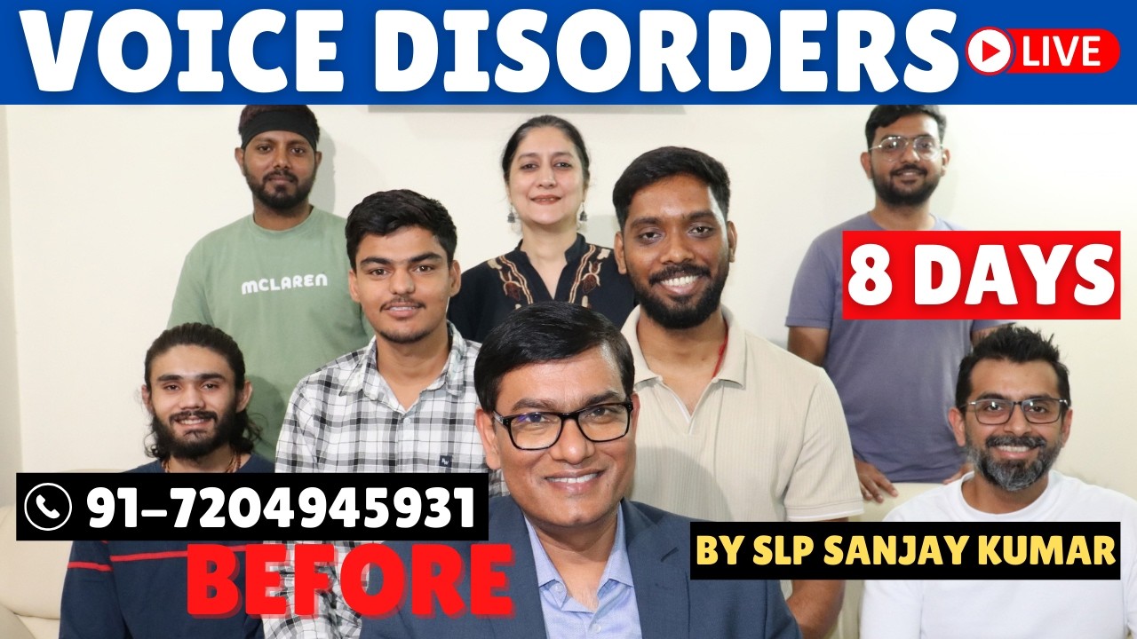 Live Pre Voice Therapy | Phonatory Gap Vocal Cord Paralysis | High Pitch Stammering #slpsanjaykumar