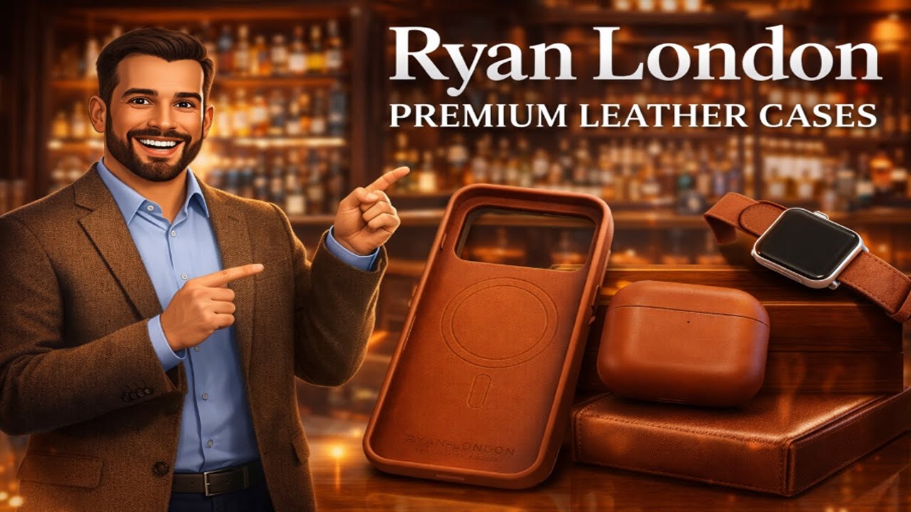 Ryan London Premium Handcrafted iPhone 17 Pro Max case, AirPods Pro Gen 3 case, Apple Watch strap 