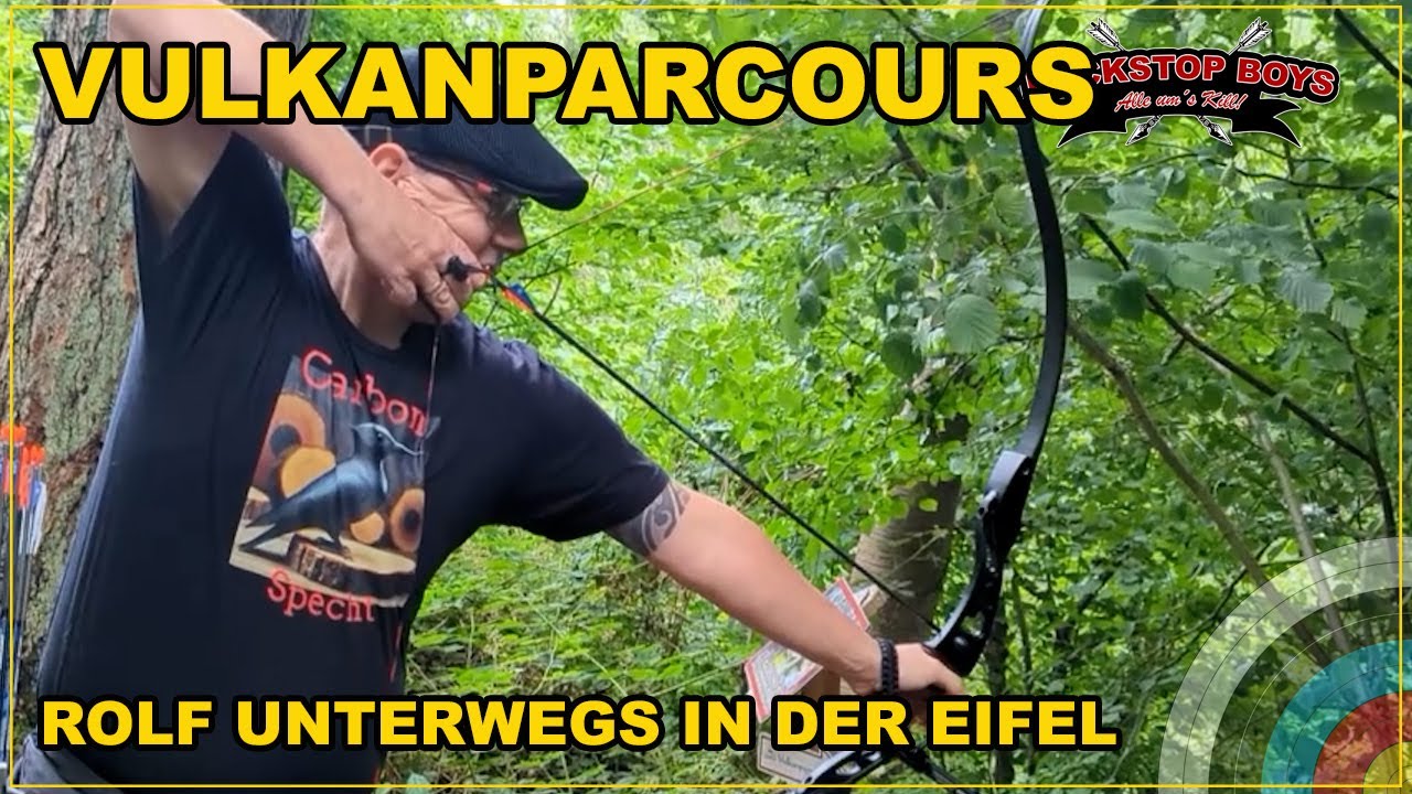 3D-Bogensport - Rolf auf dem Vulkanparcours in Rheinland-Pfalz unterwegs.