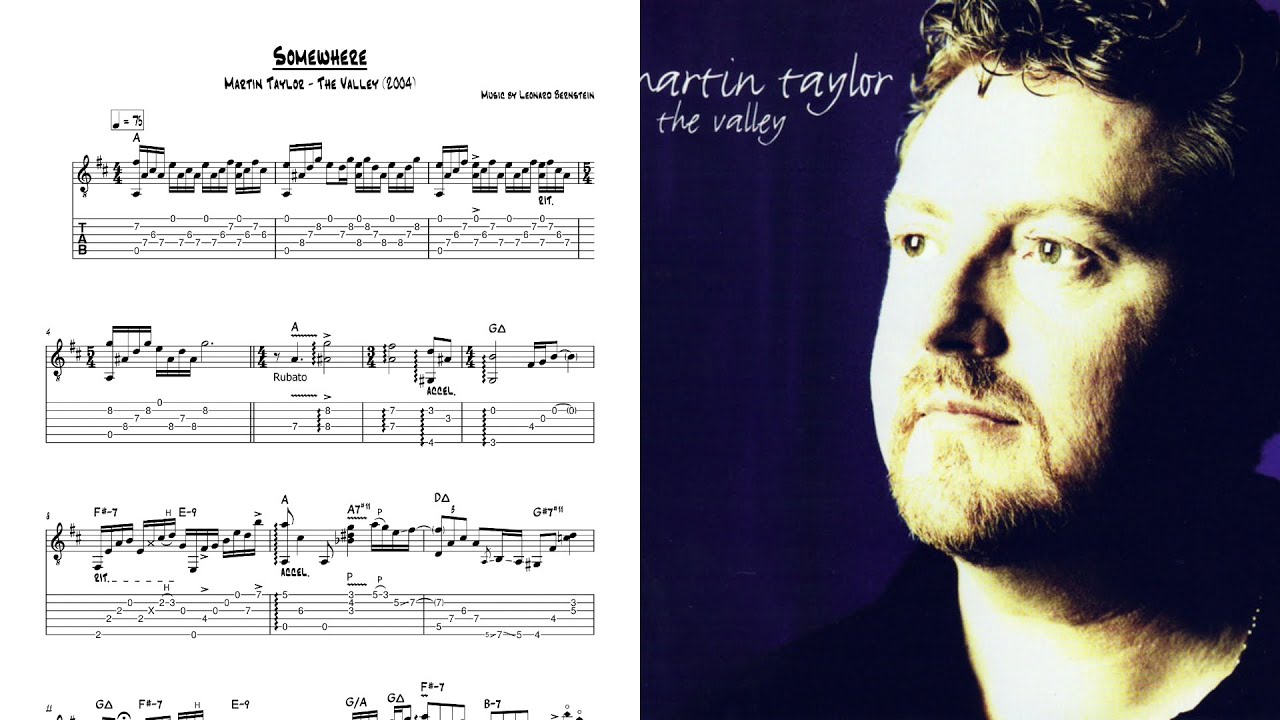 Martin Taylor - Somewhere (Transcription)