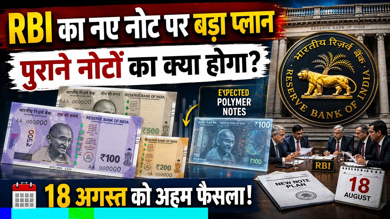 फ&zwj;िर से पुराने नोट बंद करेगा RBI? 18 अगस्&zwj;त का पूरा प्&zwj;लान जान लो! Polymer Banknotes होंगे लॉन्&zwj;च!
