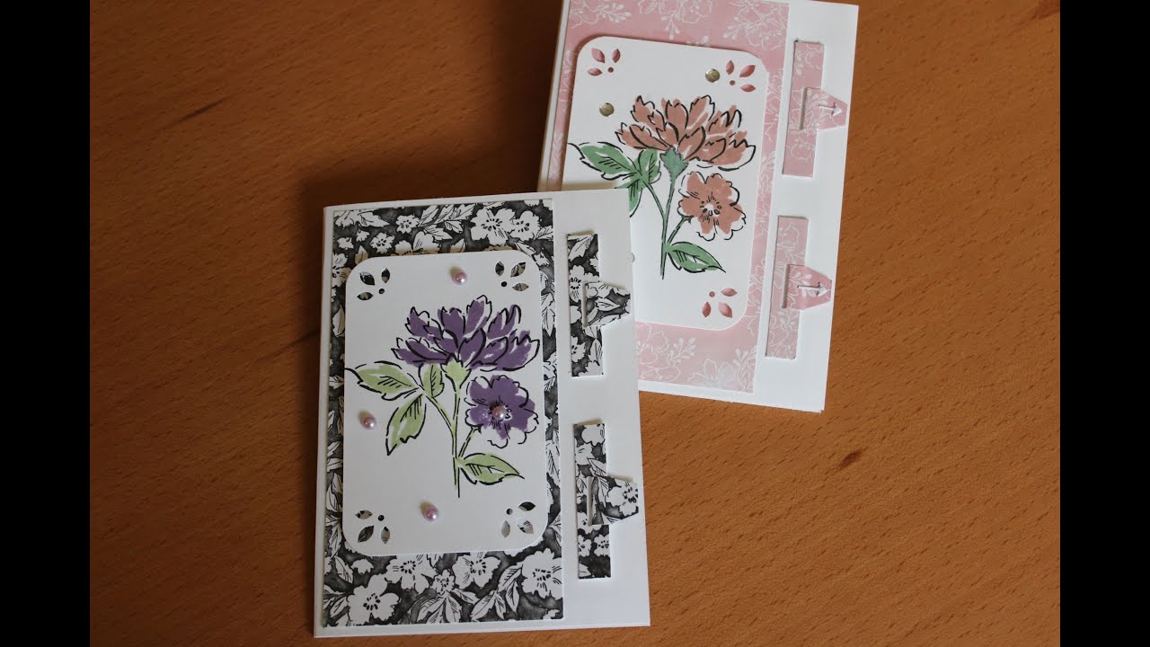 Karte mit zwei Ziehelmenten mit Stampin`UP! Produkten 