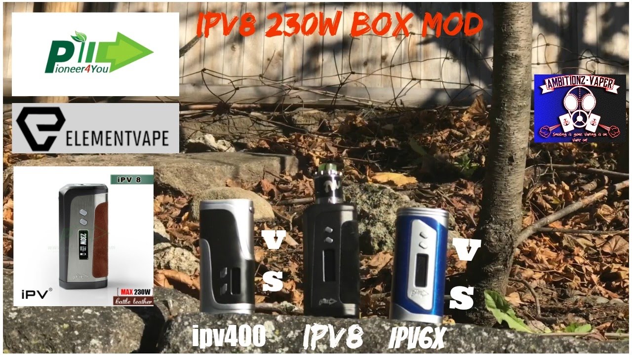 Pioneer4You IPV8 230w TC Box Mod Review VS IPV6x VS IPV400
