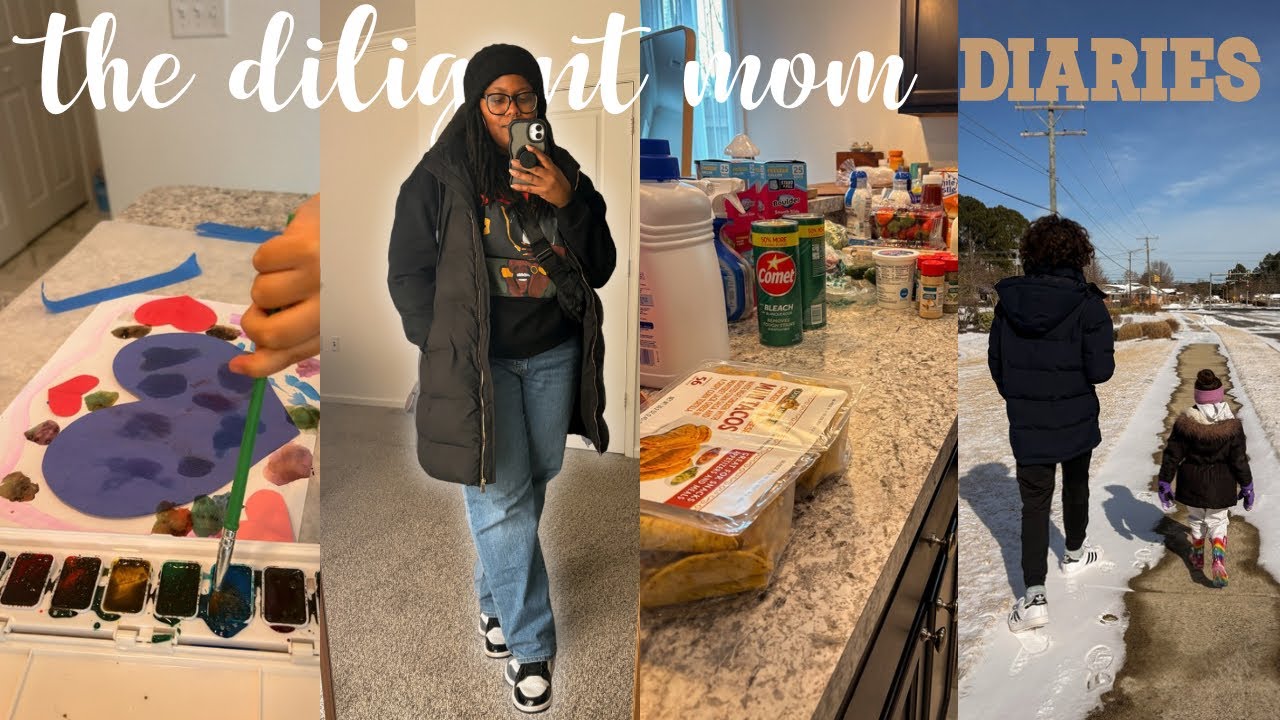 THE diligent mom diaries| snow day❄️🌨️| valentine’s craft| keeping a small circle| chit chats + more