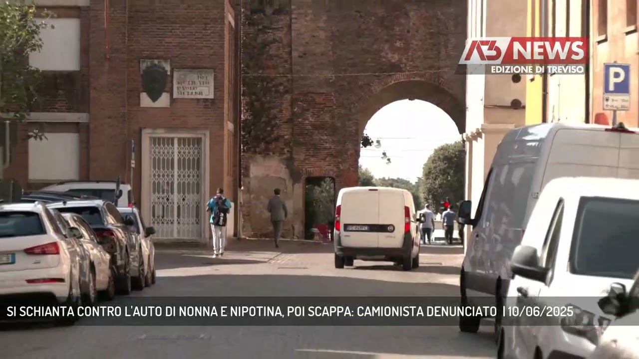 SI SCHIANTA CONTRO L'AUTO DI NONNA E NIPOTINA, POI SCAPPA: CAMIONISTA DENUNCIATO  | 10/06/2025