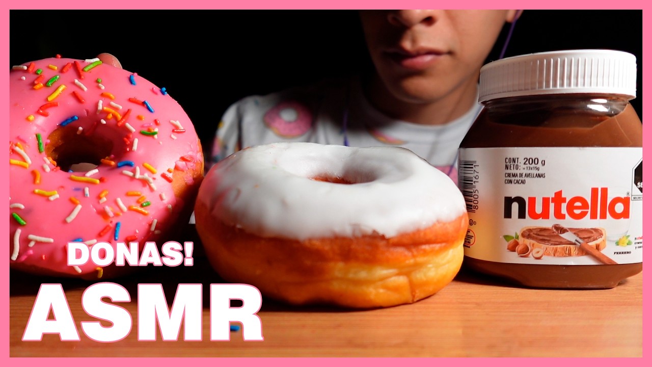 ASMR comiendo DONAS con NUTELLA 🍩 (Jugosas y dulces) | Tobi ASMR