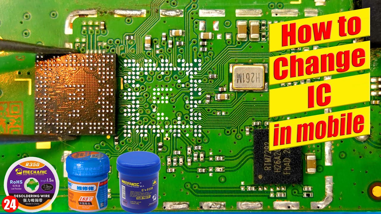 How to reball & change mobile phone CPU EMMC IC with BGA Stencil | IC Replacement process Tutorial24