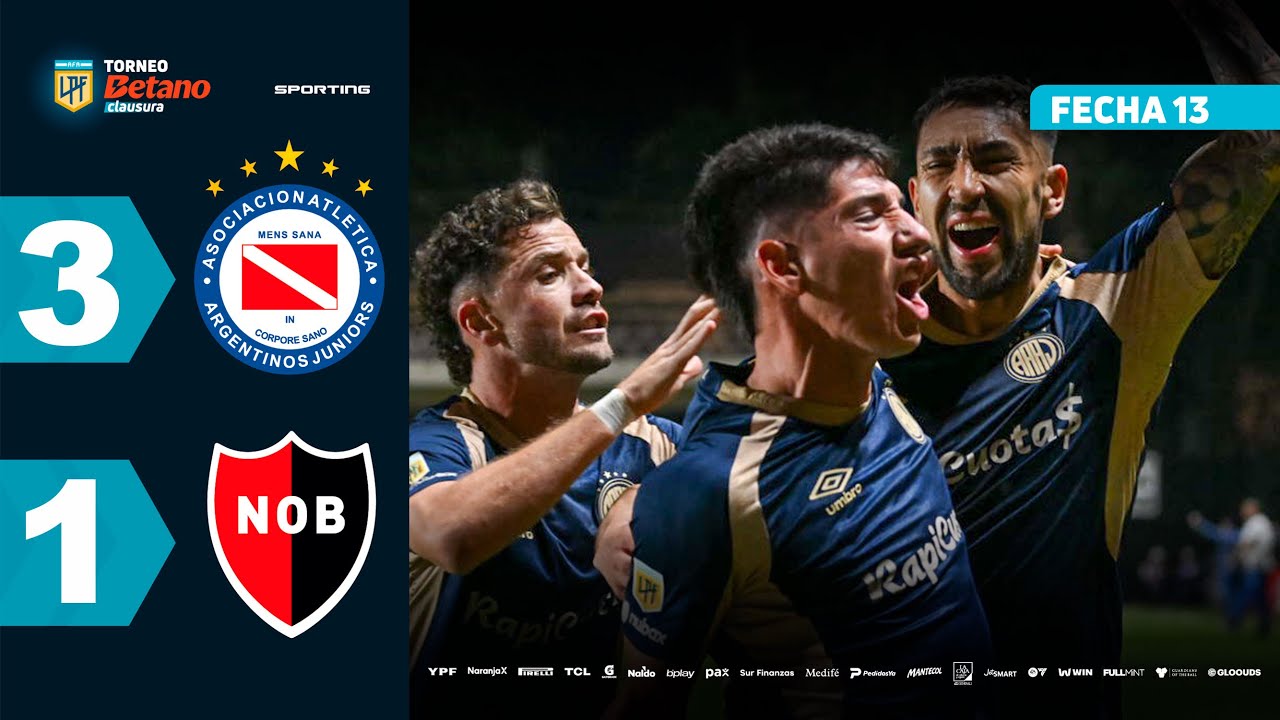 ARGENTINOS 3 - 1 NEWELL'S | Resumen del partido | #TorneoBetano Clausura 2025