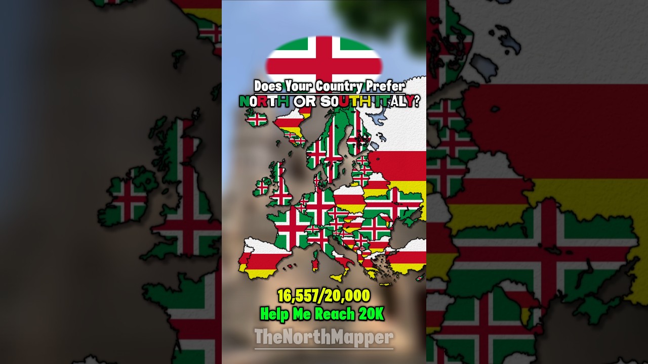 Does Your Country Prefer North Or South Italy #viral #geography #mapping #map #history #Usa