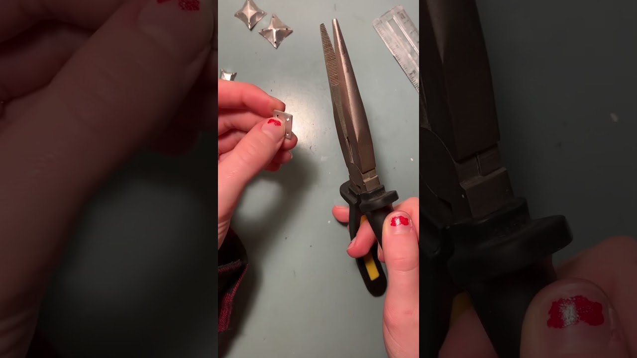DIY studs from a can tutorial #diy #punk #punkdiy #cancrafts #studs #accessories