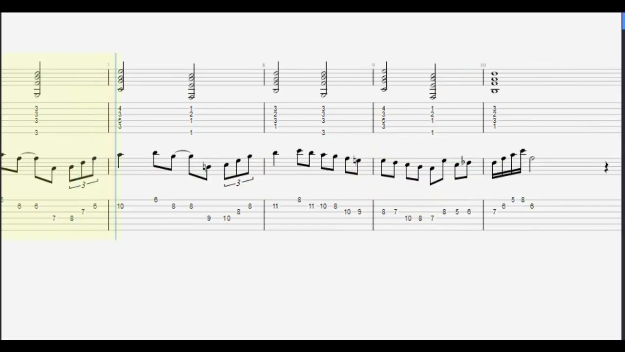 Warren Nunes. Solo improvisation for the Jazz Guitar. EX. 1