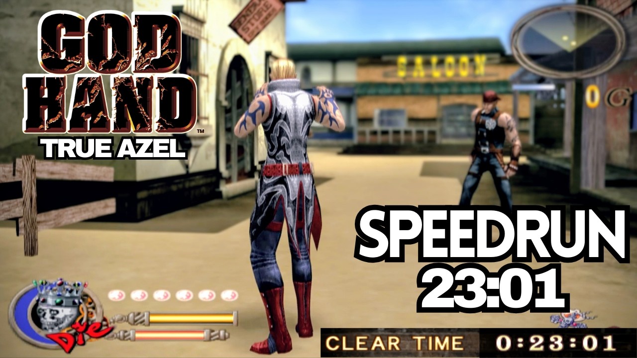 God Hand True Azel - Hard Speedrun Walkthrough World Record #1 23:01