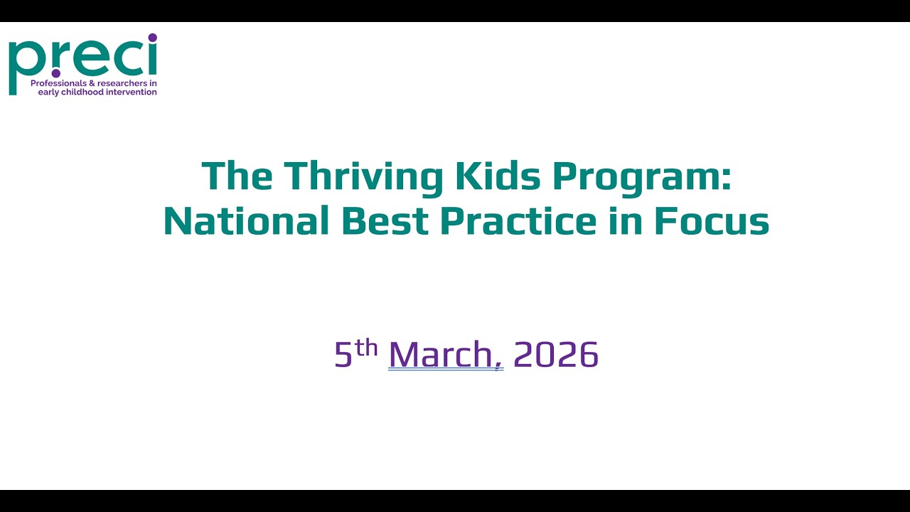 The Thriving Kids Program: National Best Practice in Focus