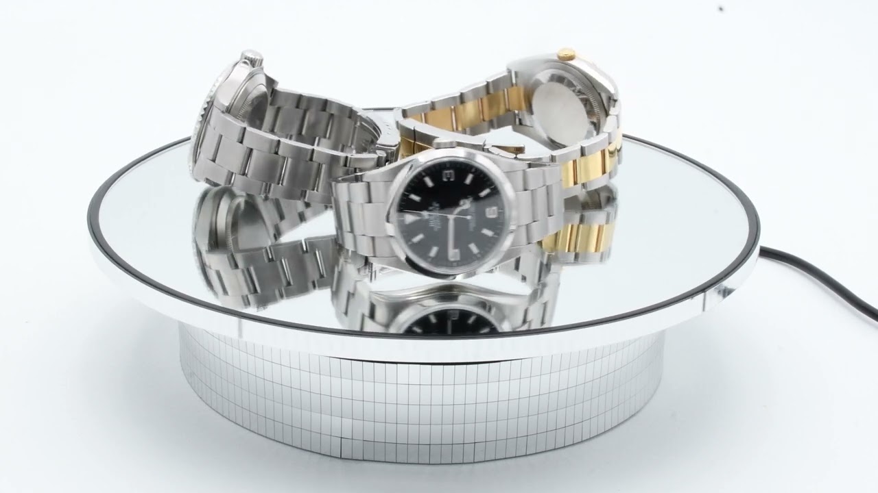 Mirrored Motorized Rotating 360 Degree Turntable Display