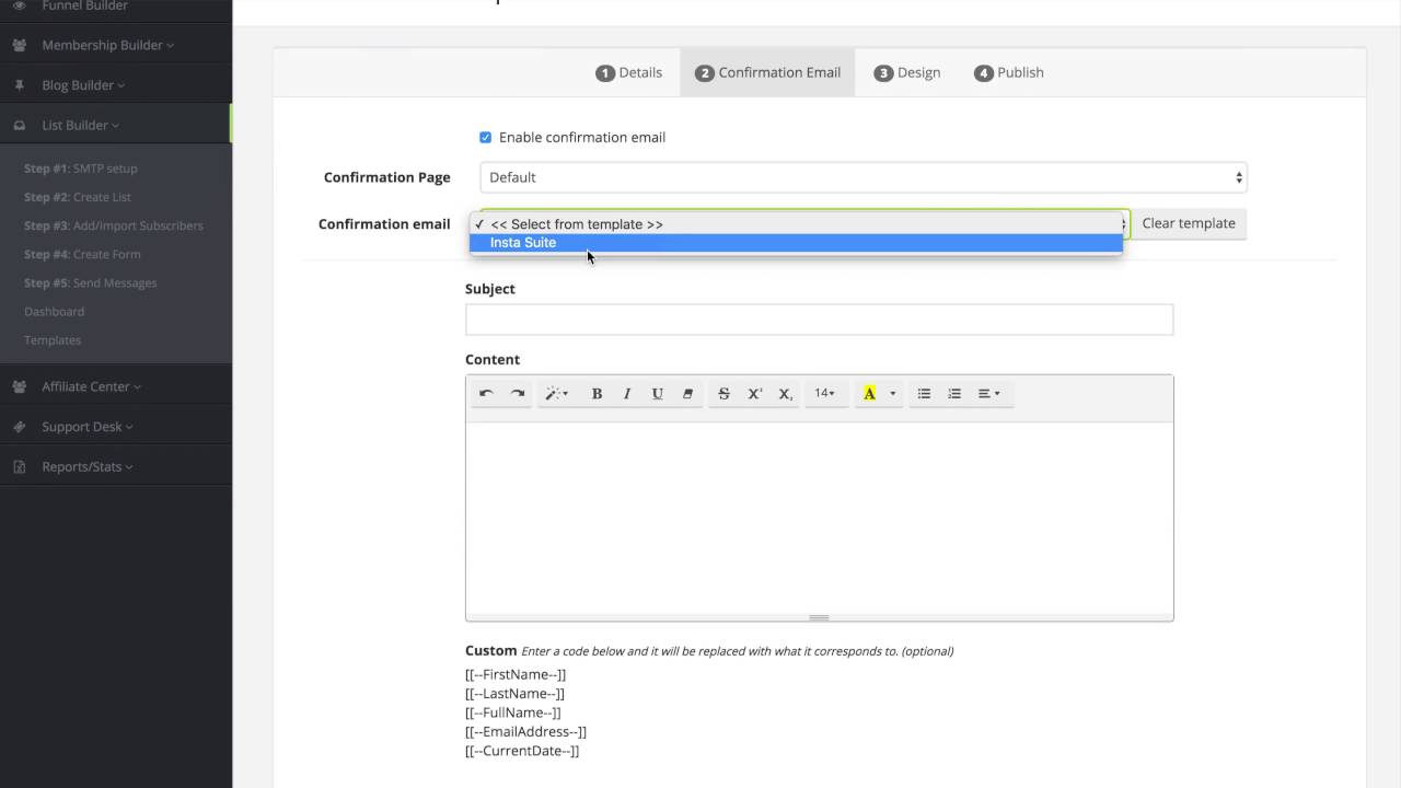 InstaSUITE | How To Create A Form
