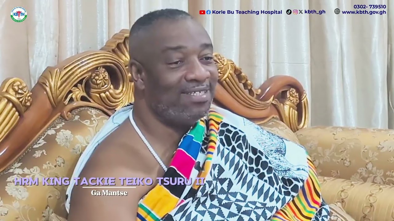 Korle Bu Leadership Pays Courtesy Call on Ga Mantse, HRM King Tackie Teiko Tsuru II . Enjoy 🥂