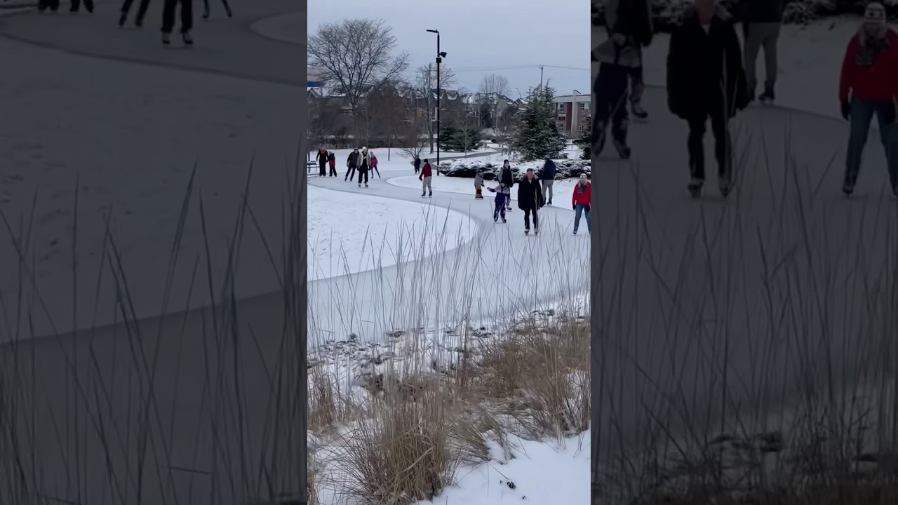 Ice Skating Loop Waterdown Ontario. Fun for Everyone! 