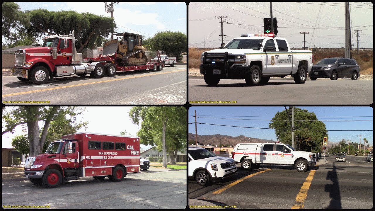 July To Sep Cal Fire BDU Responses- Dozer 3540, SB Pomona Crew 1, BDF Law, Training 3584, E3559