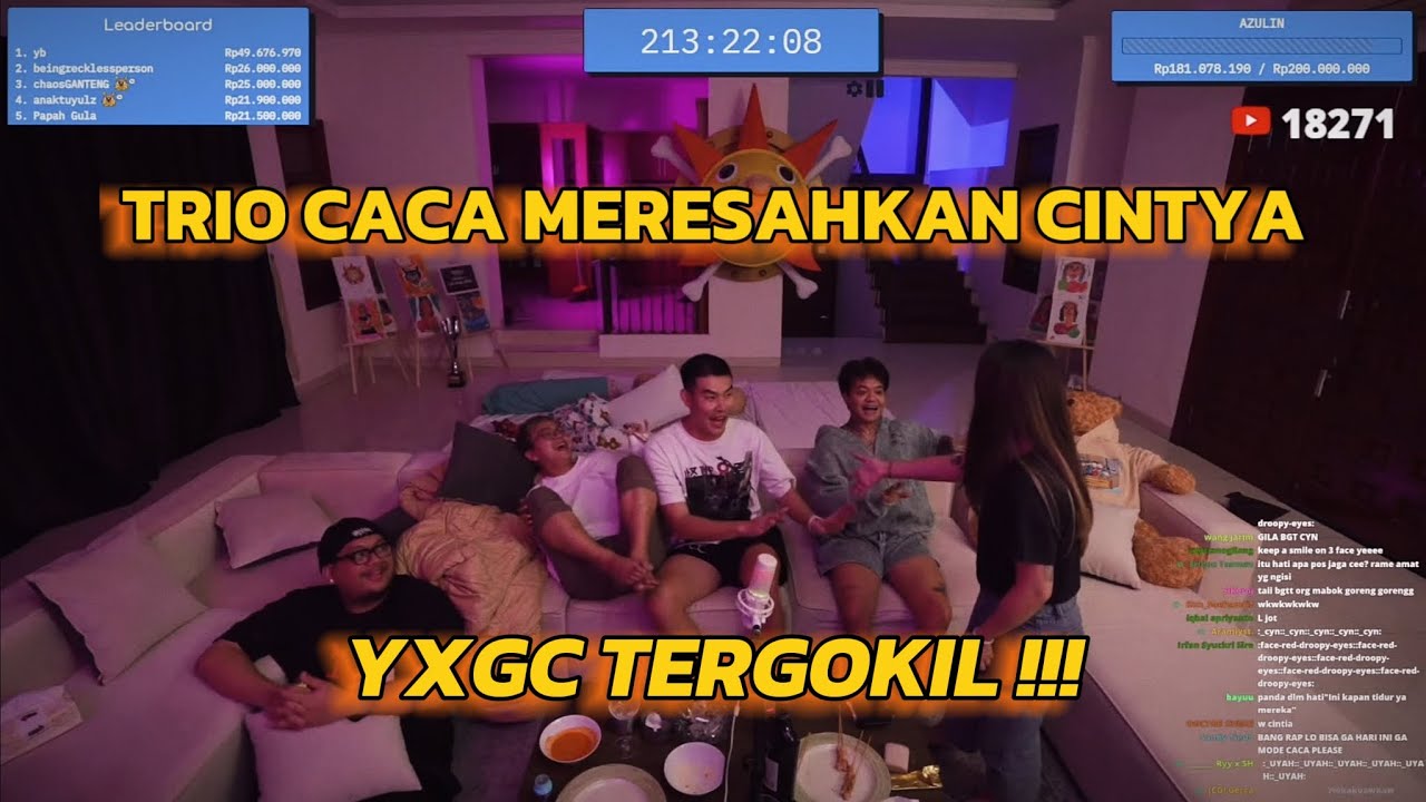 YXGC TERGOKIL CINTYA VS TRIO CACA!! (Cuplikan Live YT@yb ) #marapthon #marapthon2