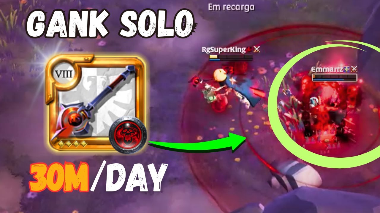 GANK SOLO MUITA PRATA | CAJADO AMALDI&Ccedil;OADO 🚨 | ALBION ONLINE
