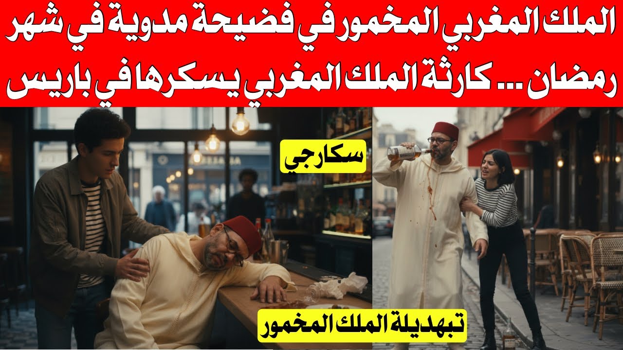 شاهد بالفيديو الملك المغربي في فضيحة مدرية امام العالم .. حكموه خابطها بسكرة في شهر رمضان بابابا 