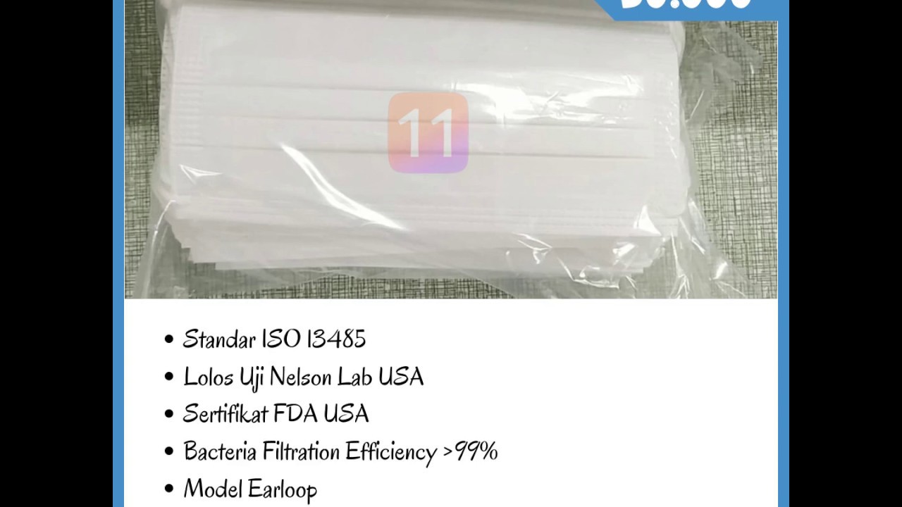 Masker 3 PLY FACE MASK MEDIVA